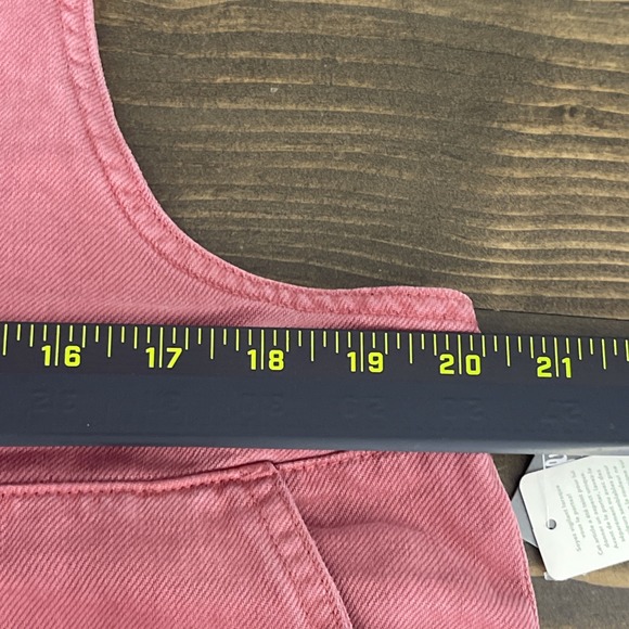 Aerie Linen Blend Red Rust Overalls Womens Size L Straight Leg Pockets Casual - Picture 9 of 11